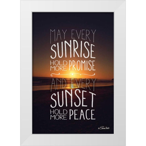 Promise and Peace White Modern Wood Framed Art Print by Ball, Susan