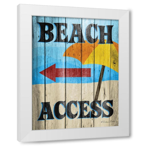 Beach Access White Modern Wood Framed Art Print by Ball, Susan