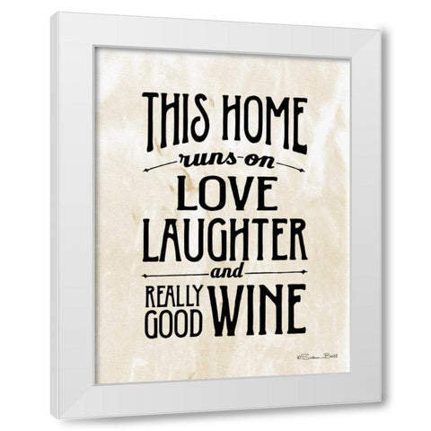 Home with Wine White Modern Wood Framed Art Print by Ball, Susan