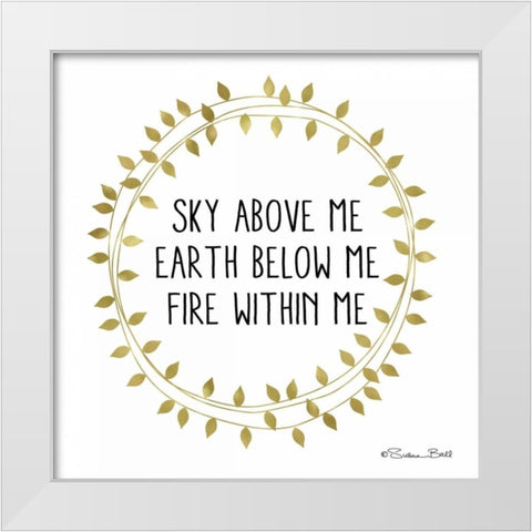 Sky Above Me White Modern Wood Framed Art Print by Ball, Susan