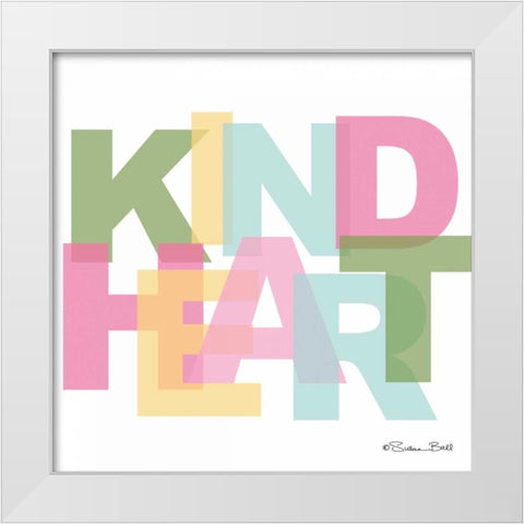 Kind Heart  White Modern Wood Framed Art Print by Ball, Susan