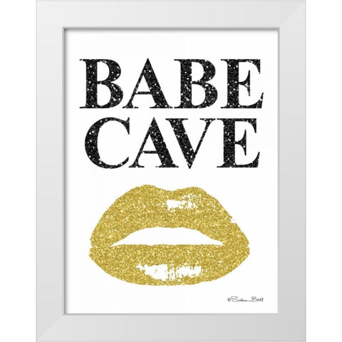 Babe Cave White Modern Wood Framed Art Print by Ball, Susan