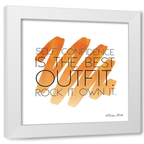 Best Outfit White Modern Wood Framed Art Print by Ball, Susan