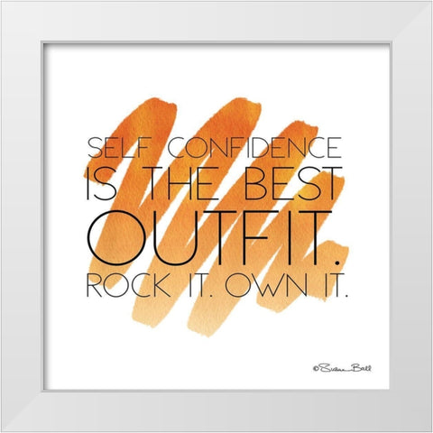 Best Outfit White Modern Wood Framed Art Print by Ball, Susan
