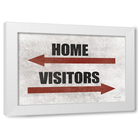 Home and Visitors White Modern Wood Framed Art Print by Ball, Susan