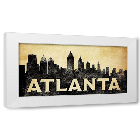 Atlanta Skyline White Modern Wood Framed Art Print by Ball, Susan