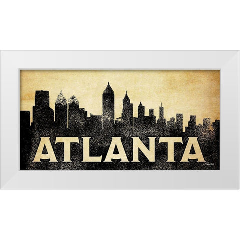 Atlanta Skyline White Modern Wood Framed Art Print by Ball, Susan