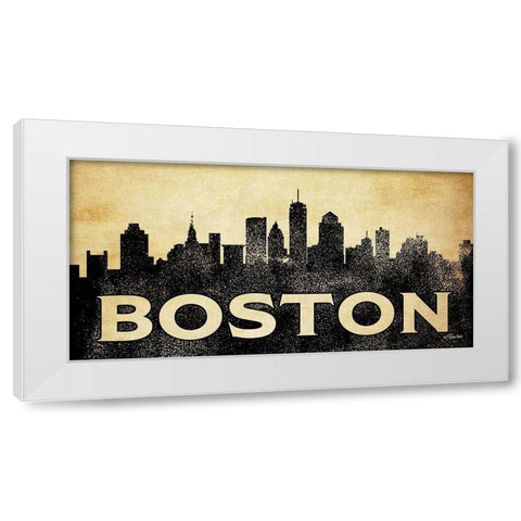 Boston Skyline White Modern Wood Framed Art Print by Ball, Susan