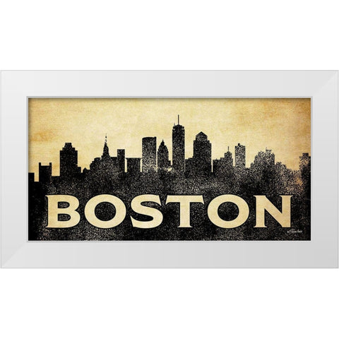 Boston Skyline White Modern Wood Framed Art Print by Ball, Susan