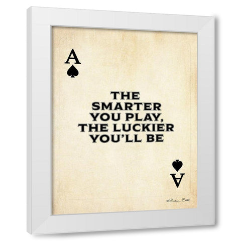 Ace of Spades White Modern Wood Framed Art Print by Ball, Susan