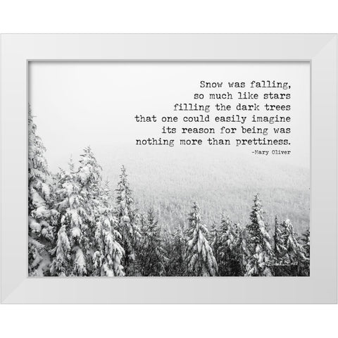 Snow Was Falling White Modern Wood Framed Art Print by Ball, Susan