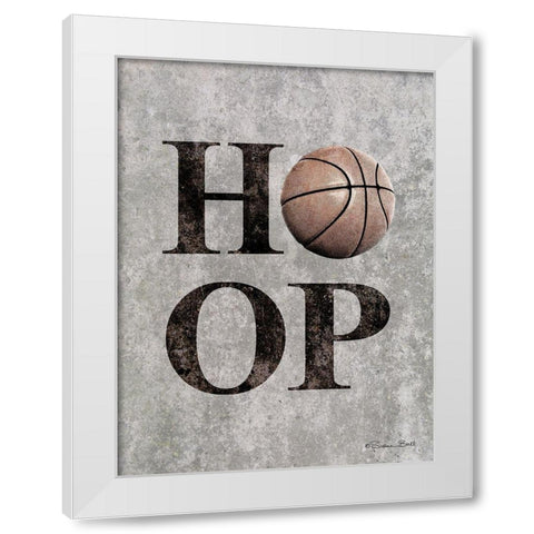 Basketball HOOP White Modern Wood Framed Art Print by Ball, Susan