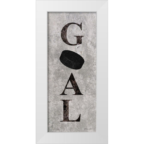 Hockey Goal   White Modern Wood Framed Art Print by Ball, Susan