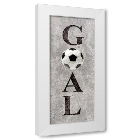 Soccer Goal   White Modern Wood Framed Art Print by Ball, Susan