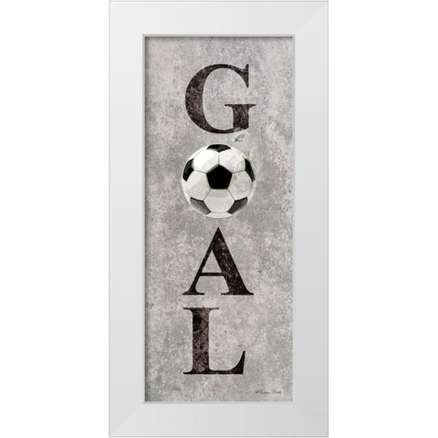 Soccer Goal   White Modern Wood Framed Art Print by Ball, Susan