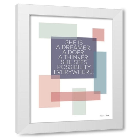 Possibility Everywhere White Modern Wood Framed Art Print by Ball, Susan