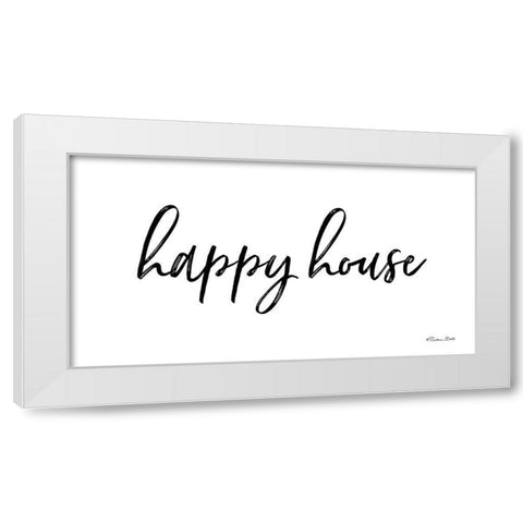 Happy House White Modern Wood Framed Art Print by Ball, Susan