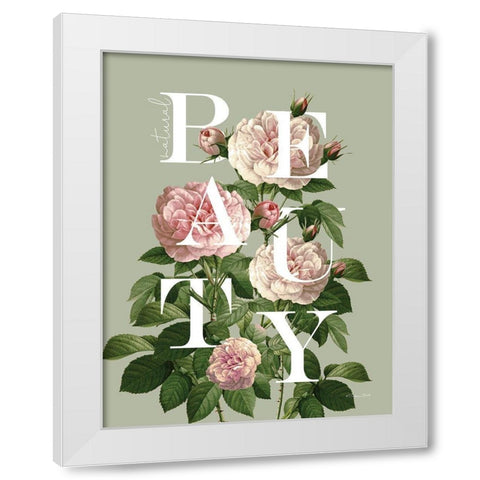 Floral Beauty     White Modern Wood Framed Art Print by Ball, Susan