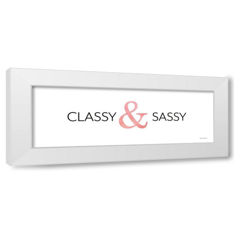 Classy And Sassy    White Modern Wood Framed Art Print by Ball, Susan