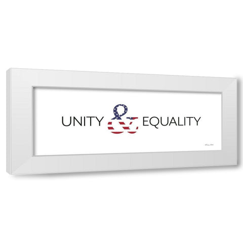 Unity and Equality White Modern Wood Framed Art Print by Ball, Susan