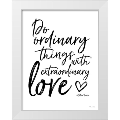 Extraordinary Love White Modern Wood Framed Art Print by Ball, Susan