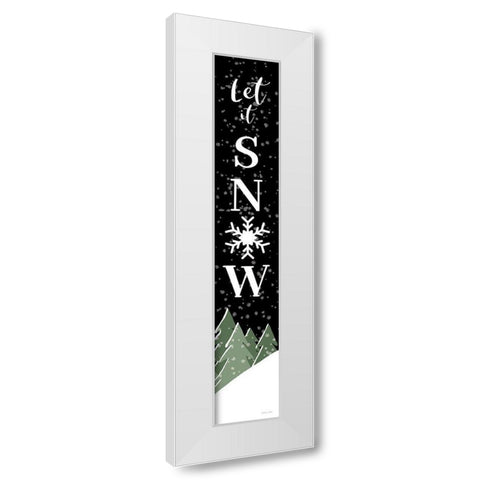 Let It Snow White Modern Wood Framed Art Print by Ball, Susan