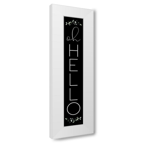 Oh Hello White Modern Wood Framed Art Print by Ball, Susan