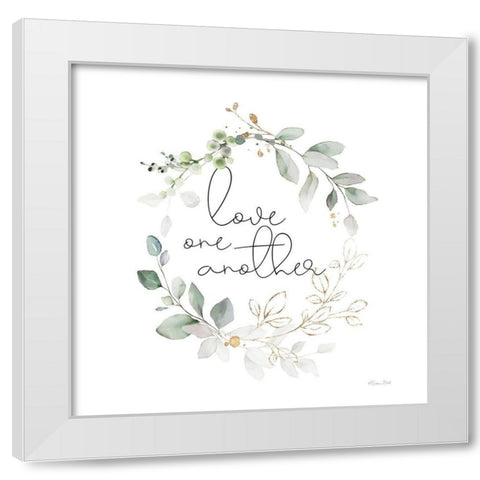 Love One Another   White Modern Wood Framed Art Print by Ball, Susan