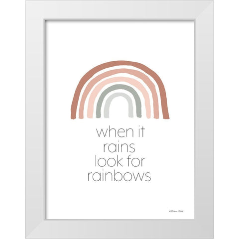Look for Rainbows White Modern Wood Framed Art Print by Ball, Susan