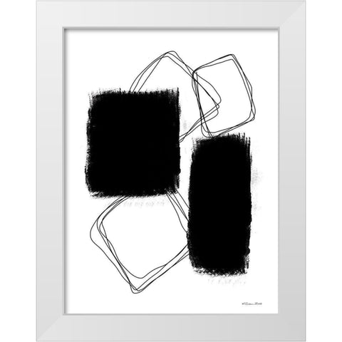 Swatches Outline White Modern Wood Framed Art Print by Ball, Susan