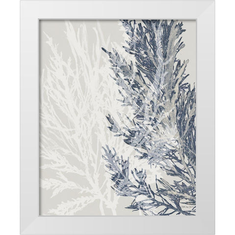 Transparent Coral 1 White Modern Wood Framed Art Print by Stellar Design Studio