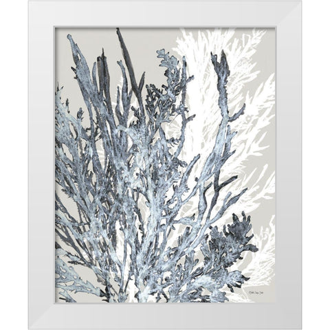 Transparent Coral 2 White Modern Wood Framed Art Print by Stellar Design Studio