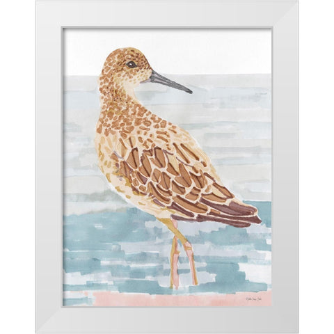 Piper 1 White Modern Wood Framed Art Print by Stellar Design Studio