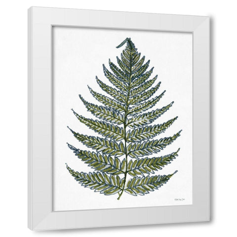 Leaf Sketch White Modern Wood Framed Art Print by Stellar Design Studio