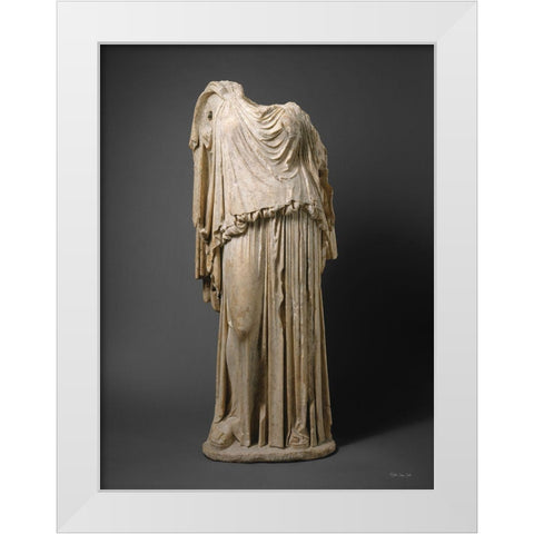 Roman Statue White Modern Wood Framed Art Print by Stellar Design Studio
