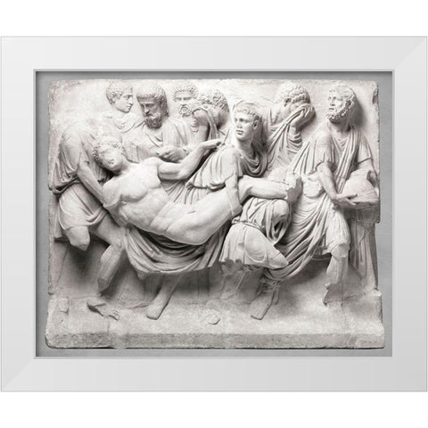 Roman Sculpture White Modern Wood Framed Art Print by Stellar Design Studio