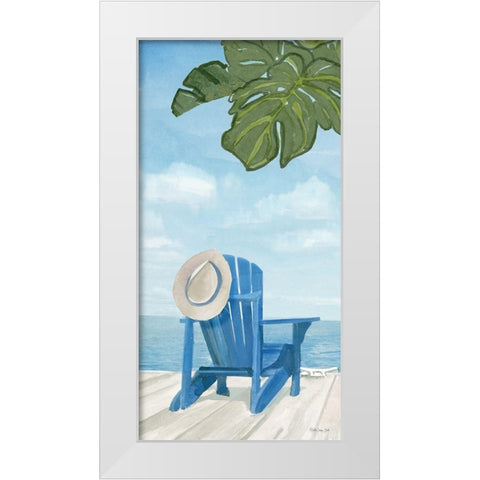 Paradise 1 White Modern Wood Framed Art Print by Stellar Design Studio