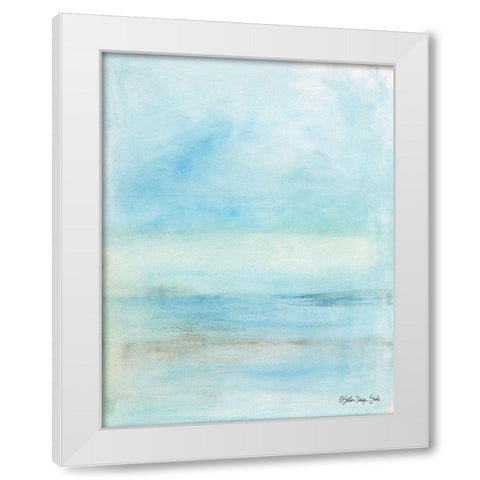 Summer Horizons 1 White Modern Wood Framed Art Print by Stellar Design Studio