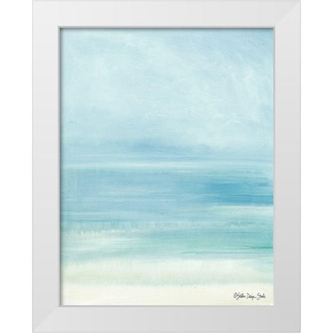 Summer Horizons 2 White Modern Wood Framed Art Print by Stellar Design Studio