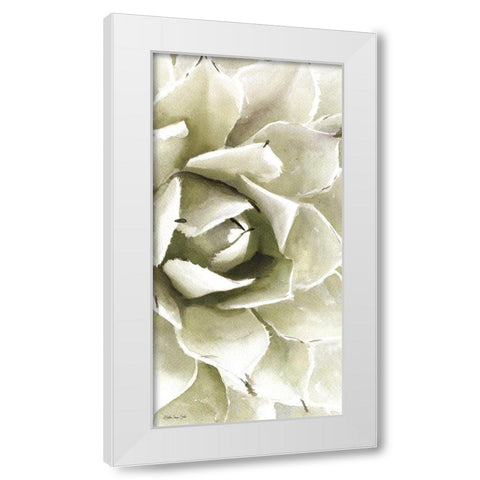 Agave Panel 1 White Modern Wood Framed Art Print by Stellar Design Studio