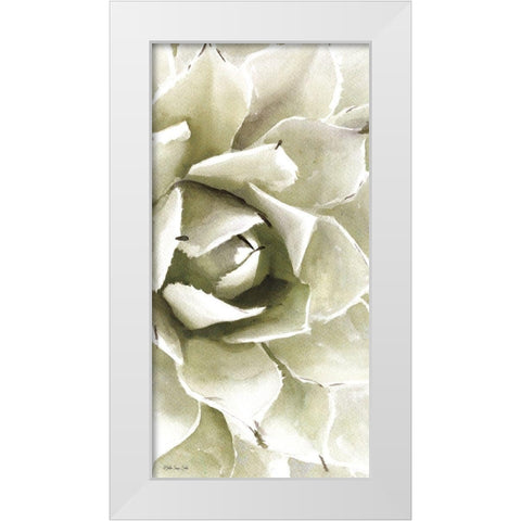 Agave Panel 1 White Modern Wood Framed Art Print by Stellar Design Studio