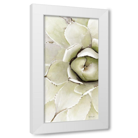 Agave Panel 2 White Modern Wood Framed Art Print by Stellar Design Studio