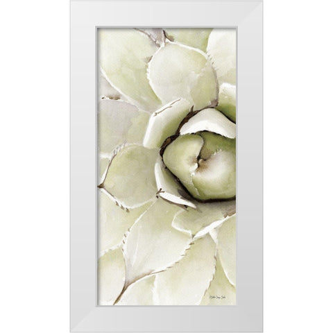 Agave Panel 2 White Modern Wood Framed Art Print by Stellar Design Studio