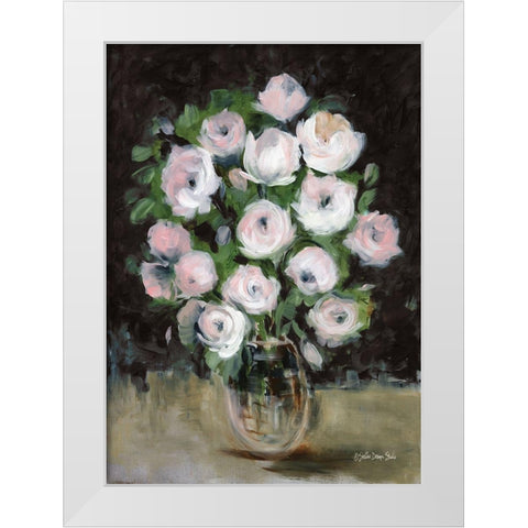 Traditional Floral White Modern Wood Framed Art Print by Stellar Design Studio