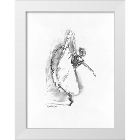 Dance Figure 4 White Modern Wood Framed Art Print by Stellar Design Studio