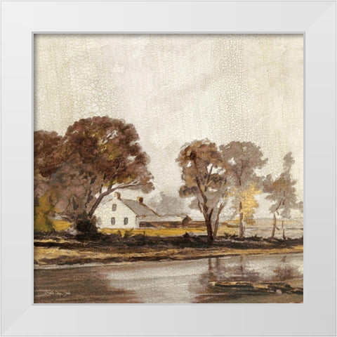 Traditional Landscape 1 White Modern Wood Framed Art Print by Stellar Designs Studio