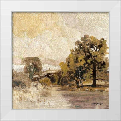 Traditional Landscape 3 White Modern Wood Framed Art Print by Stellar Designs Studio