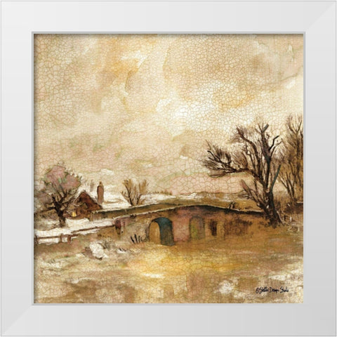 Traditional Landscape 4 White Modern Wood Framed Art Print by Stellar Designs Studio