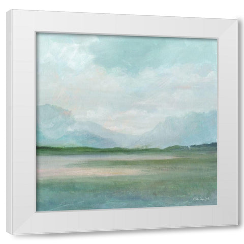 Calm Horizon 1   White Modern Wood Framed Art Print by Stellar Design Studio