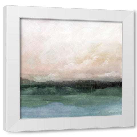 Calm Horizon 2   White Modern Wood Framed Art Print by Stellar Design Studio